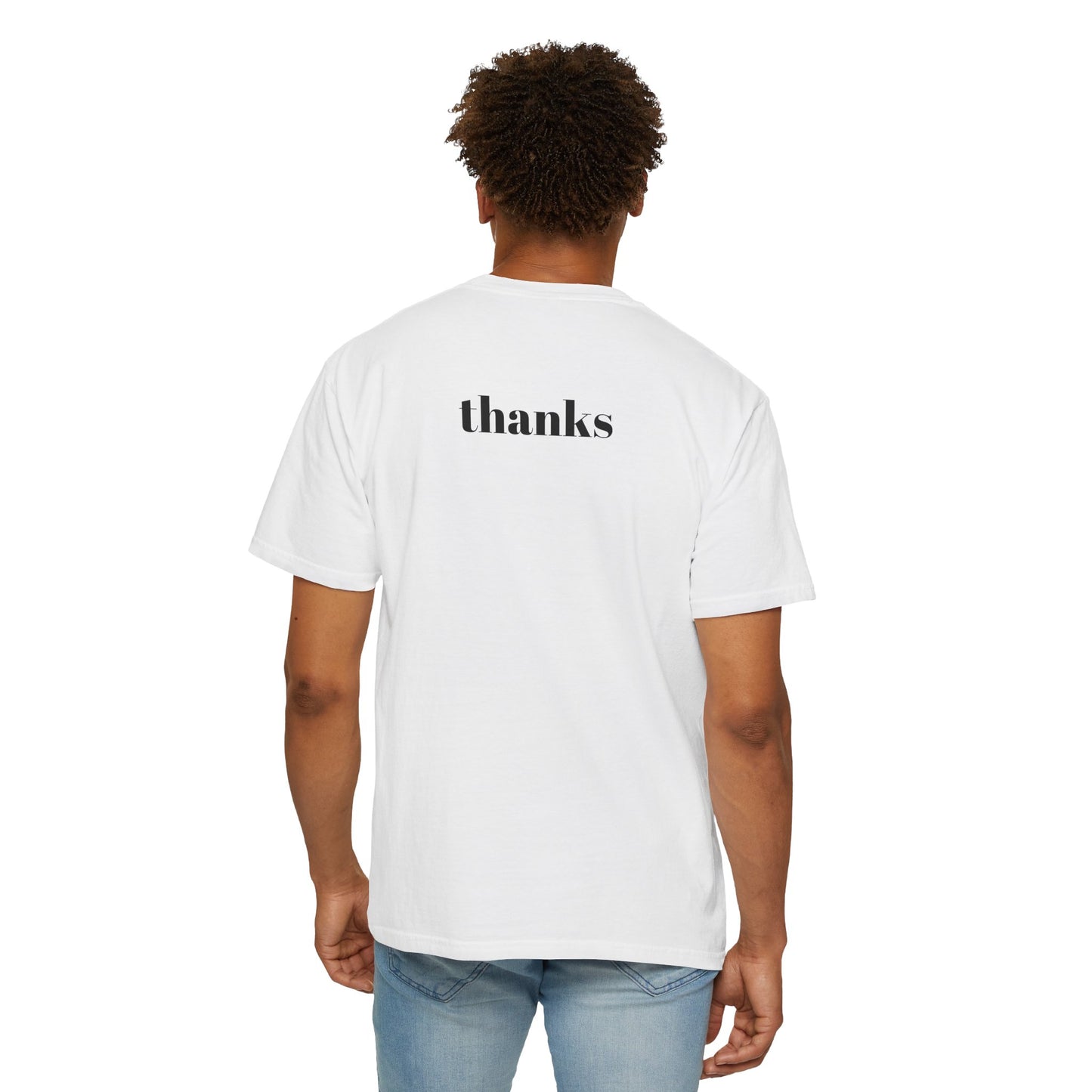 “Hi I Have a Girlfriend so Please Don't Talk to Me (she knows how to fight)” Graphic Tee — Funny Front Text & “thanks” Back T-Shirt