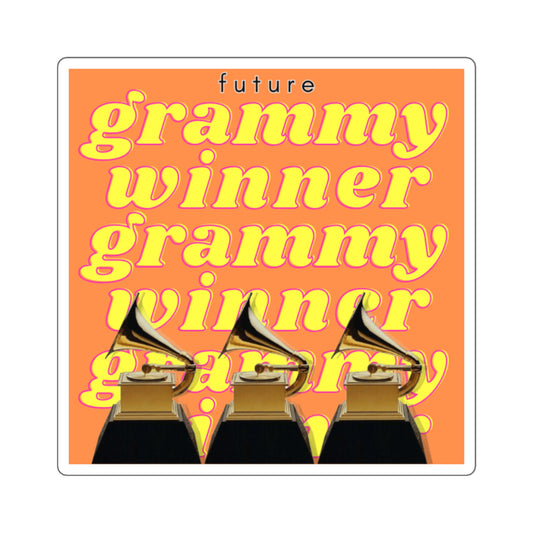 Grammy Winner Sticker — 'future grammy winner' Retro Music Award Square Sticker
