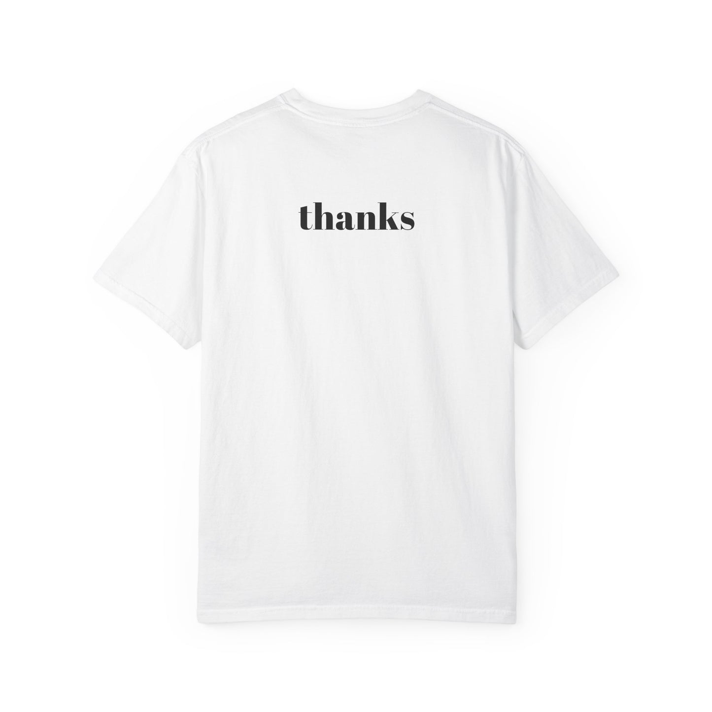 “Hi I Have a Girlfriend so Please Don't Talk to Me (she knows how to fight)” Graphic Tee — Funny Front Text & “thanks” Back T-Shirt