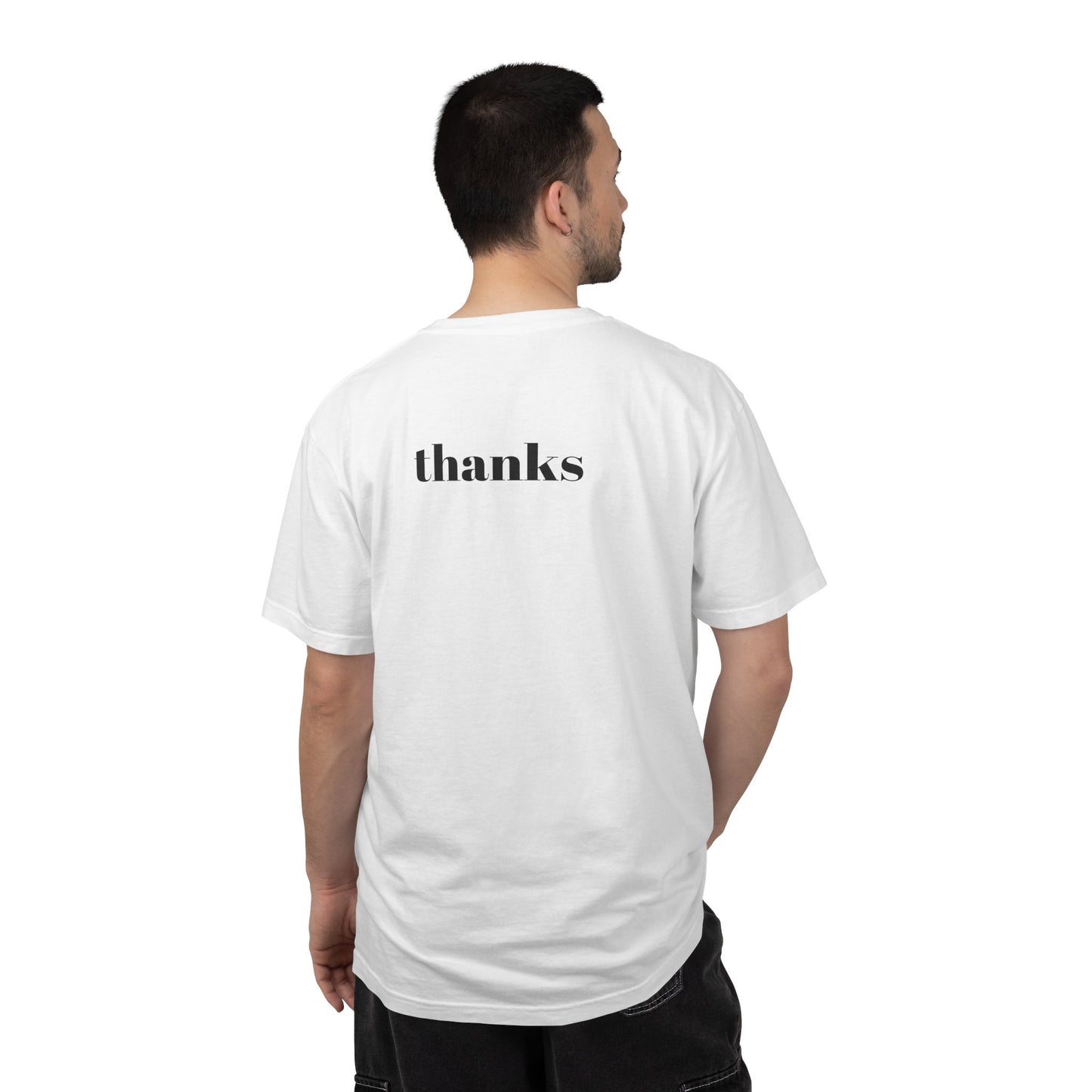 “Hi I Have a Girlfriend so Please Don't Talk to Me (she knows how to fight)” Graphic Tee — Funny Front Text & “thanks” Back T-Shirt