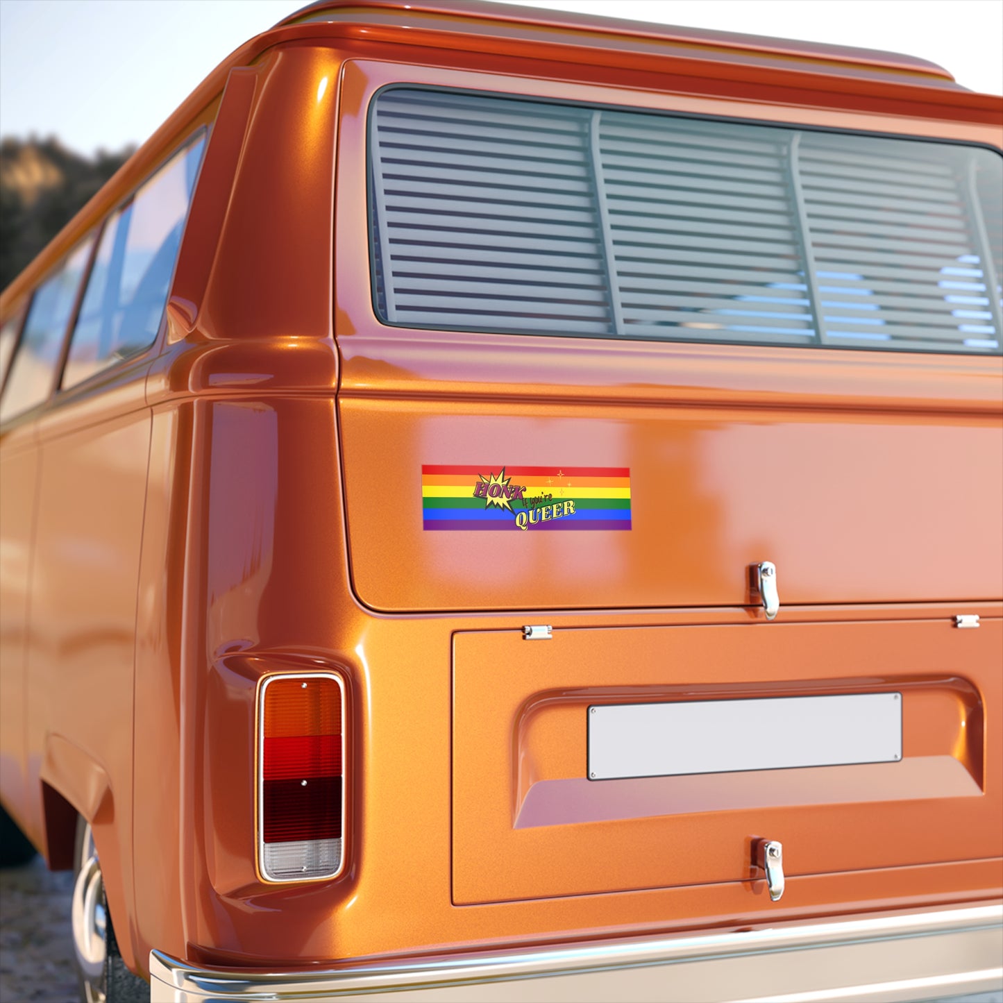 Bumper Sticker — "Honk If You’re Queer" Rainbow Pride Decal